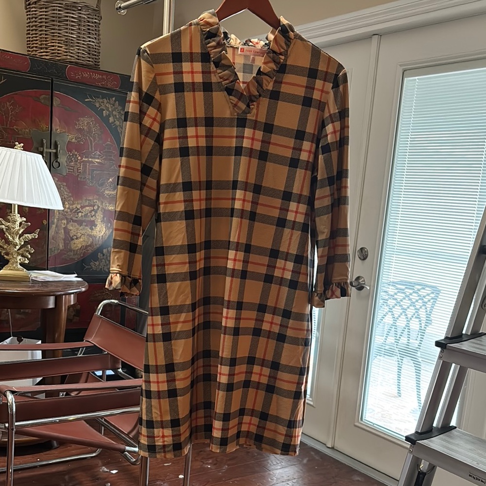 Jude Connally Checkered Ruffle Dress